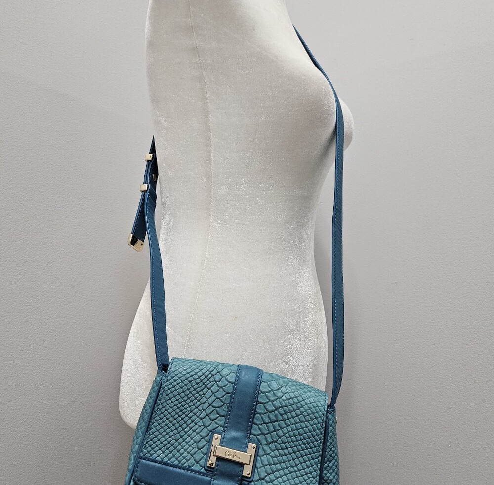 Teal Cole Hann Leather Crossbody Bag- Minimal Wear